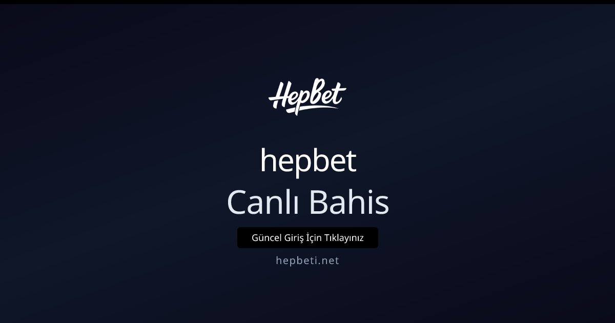 Hepbet Canlı Bahis